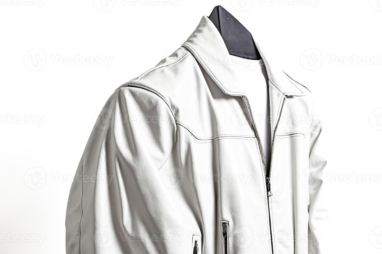 White Leather Jacket photo