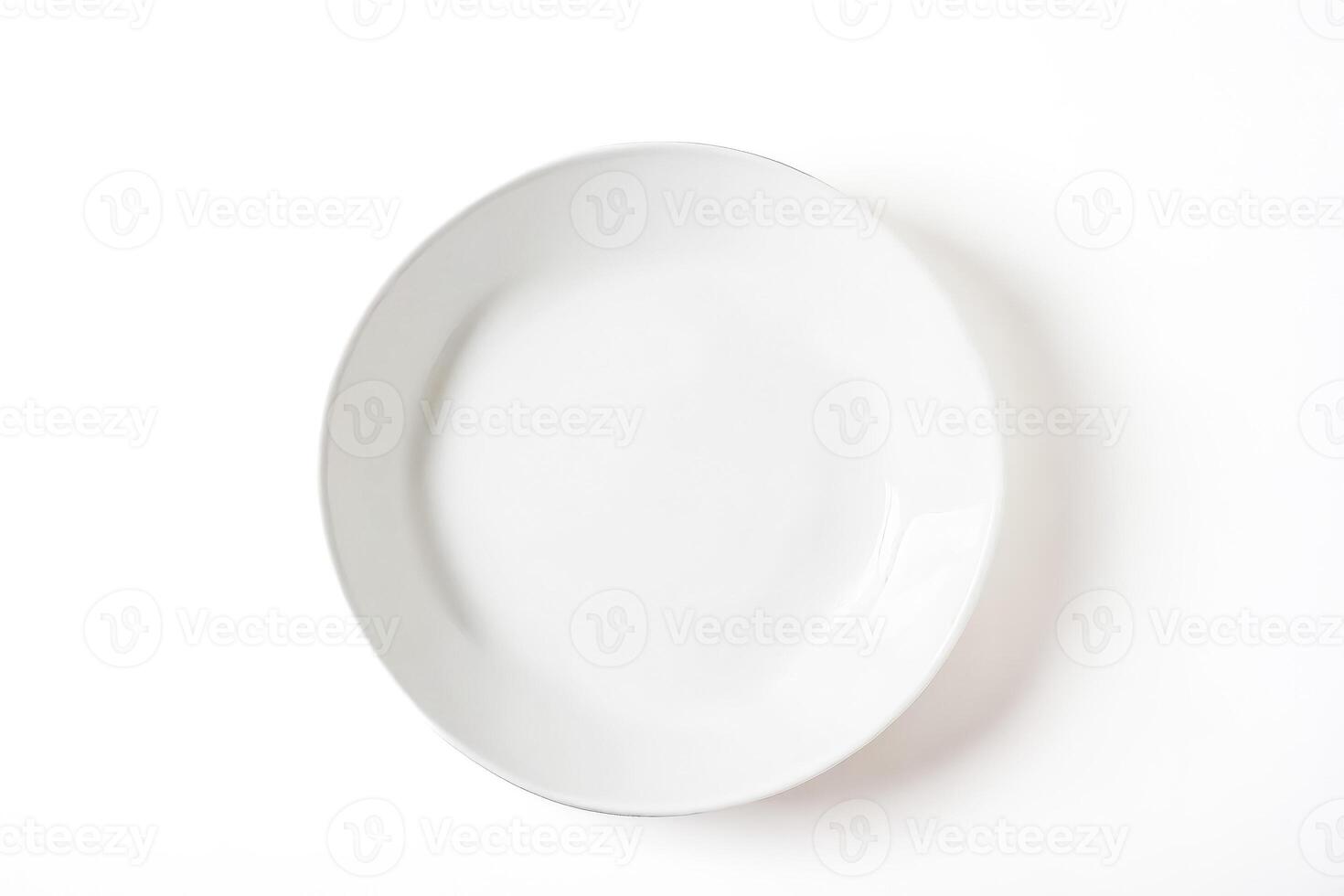 White Oval Plate on White Background photo