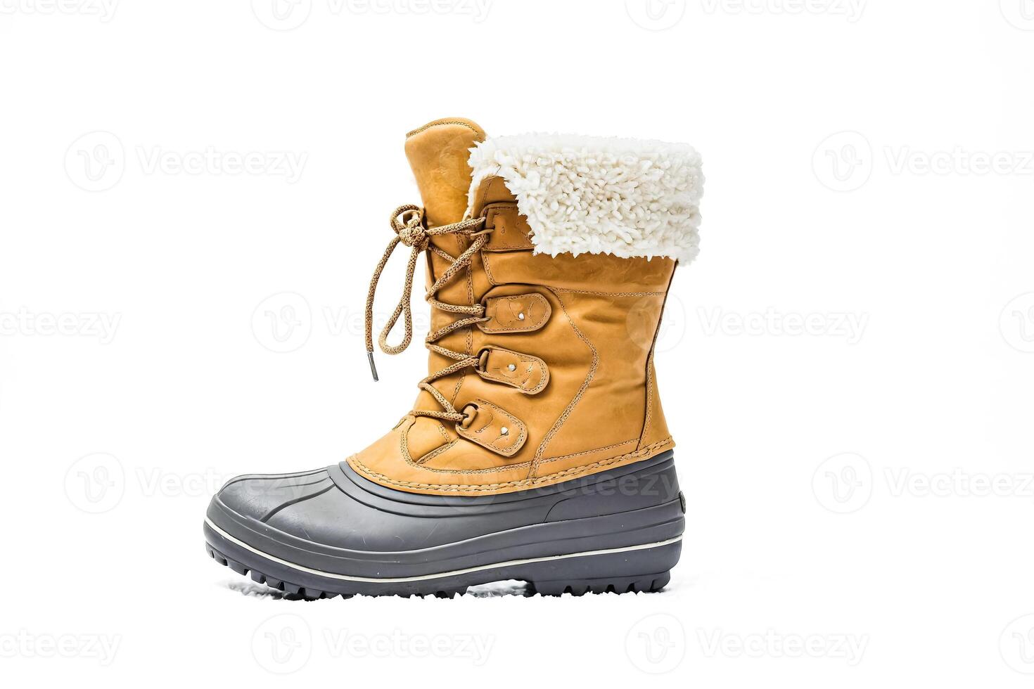 Warm Winter Boots with Fur Trim photo