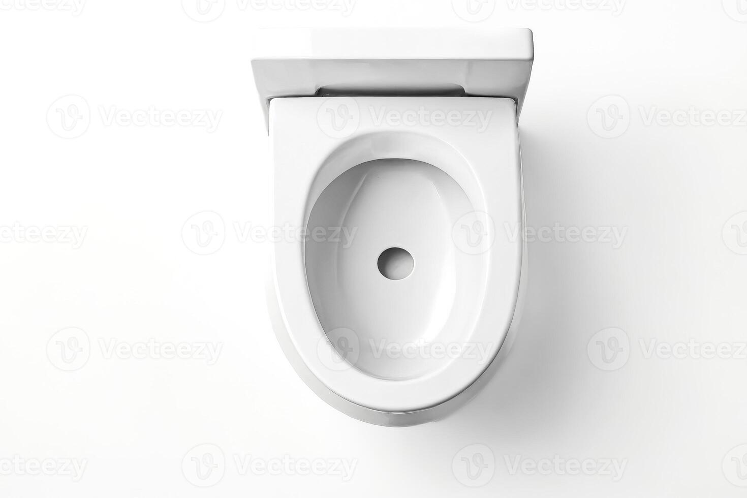 Top View of a Clean Toilet Bowl photo