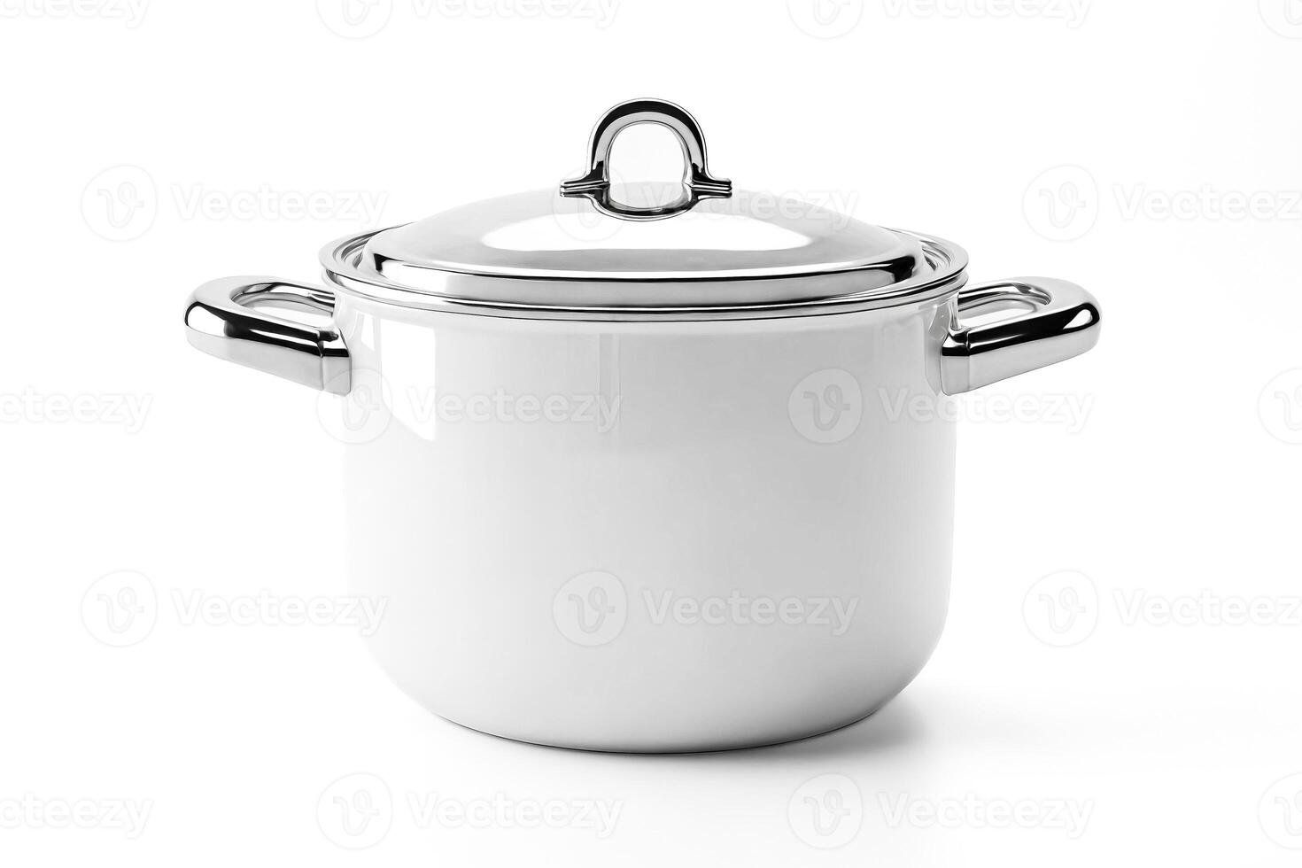 White Pot with Lid photo