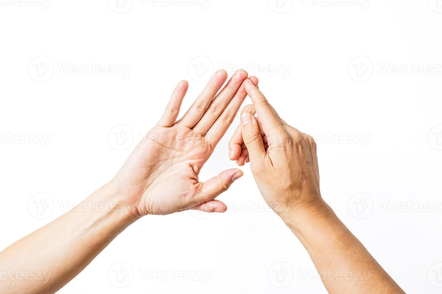 Two Hands Reaching for Each Other photo