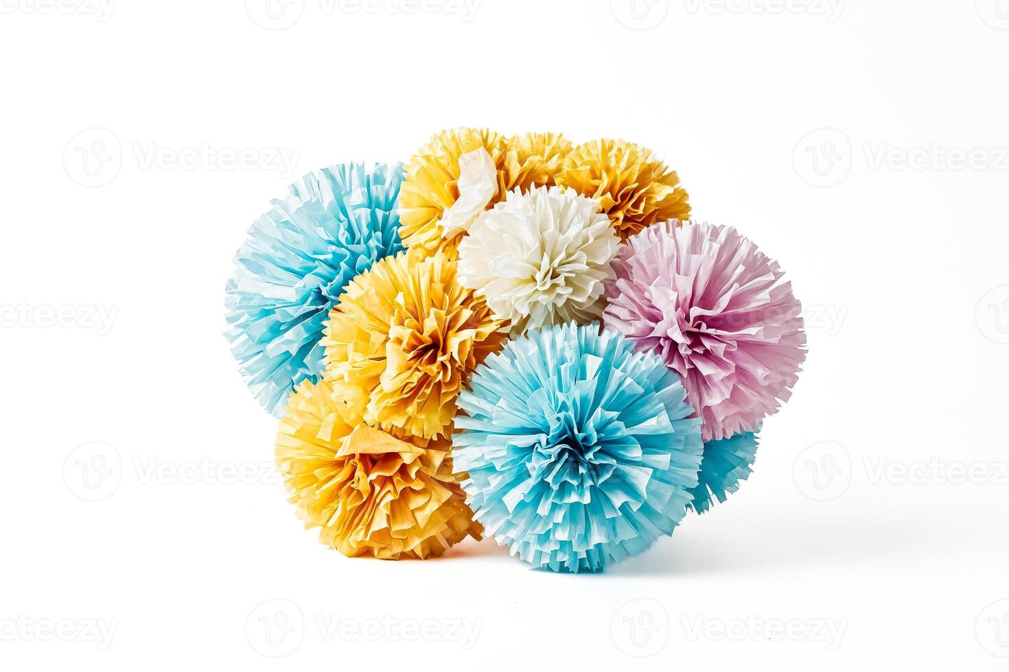 Pastel Paper Flowers Bouquet photo
