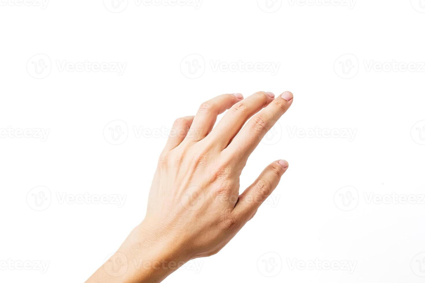 Open Hand Reaching Out Isolated on White Background photo