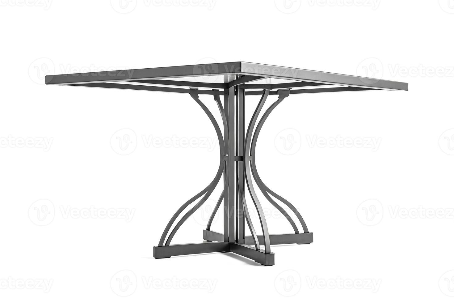 Modern Black Metal Table with Unique Design photo