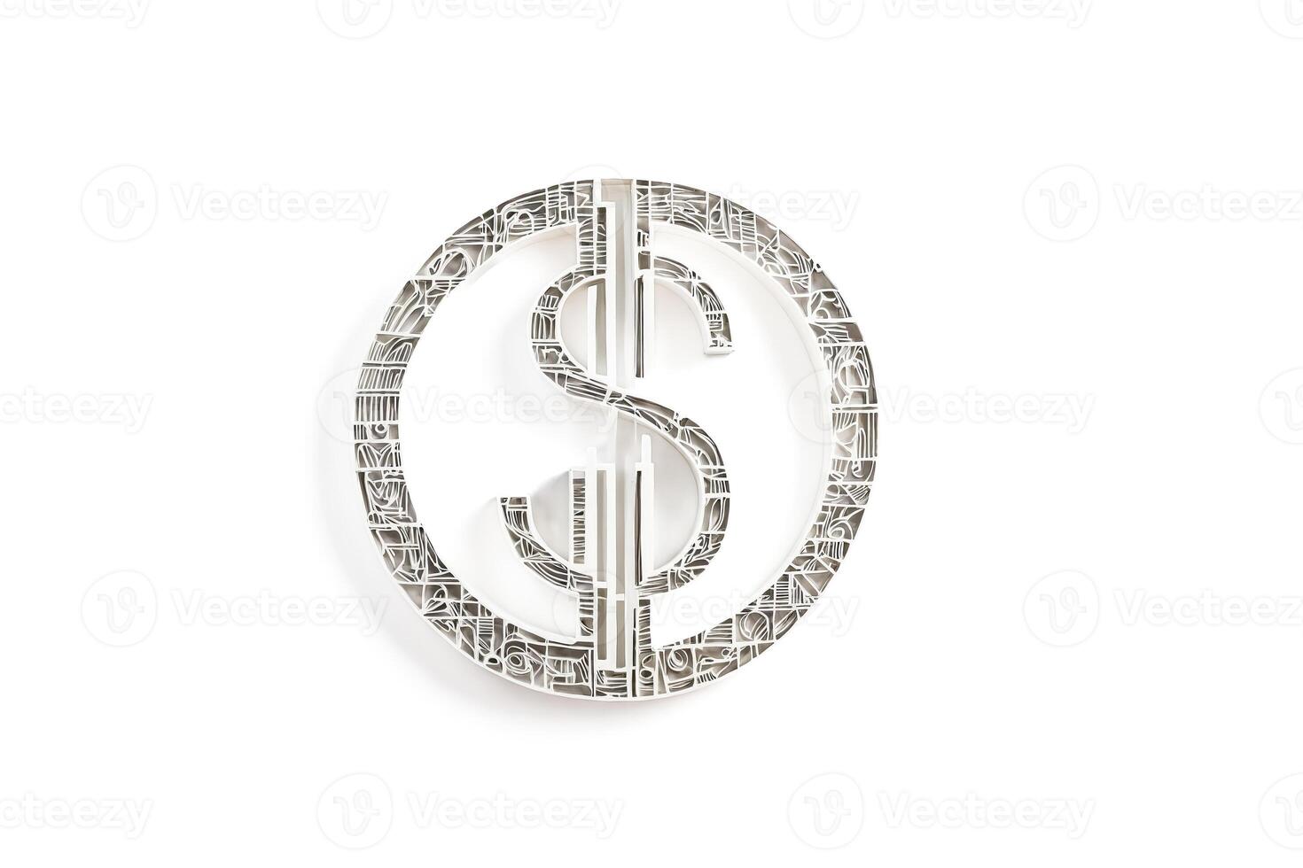 Dollar Sign Made of Intricate Lines photo