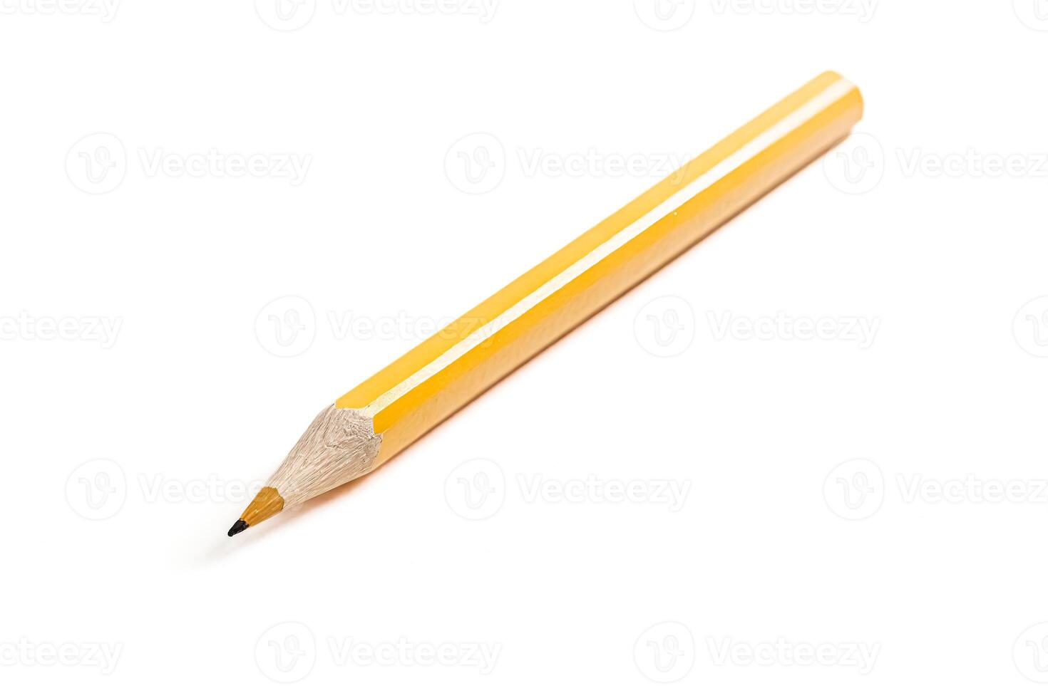 Yellow Pencil Isolated on White Background photo