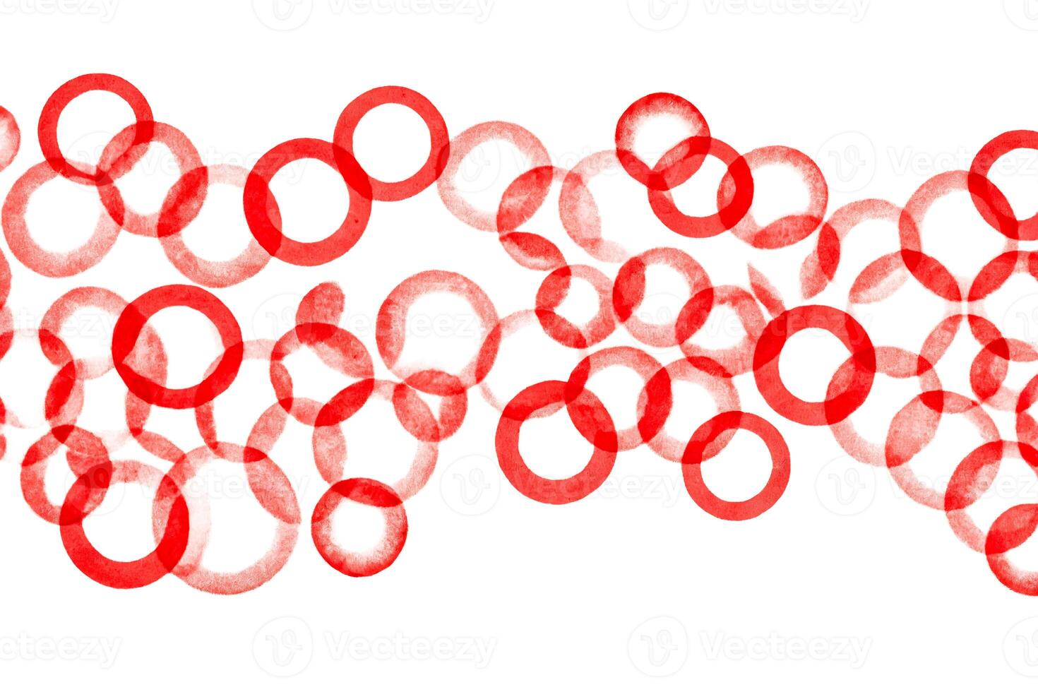 Red Watercolor Circles Abstract Background photo