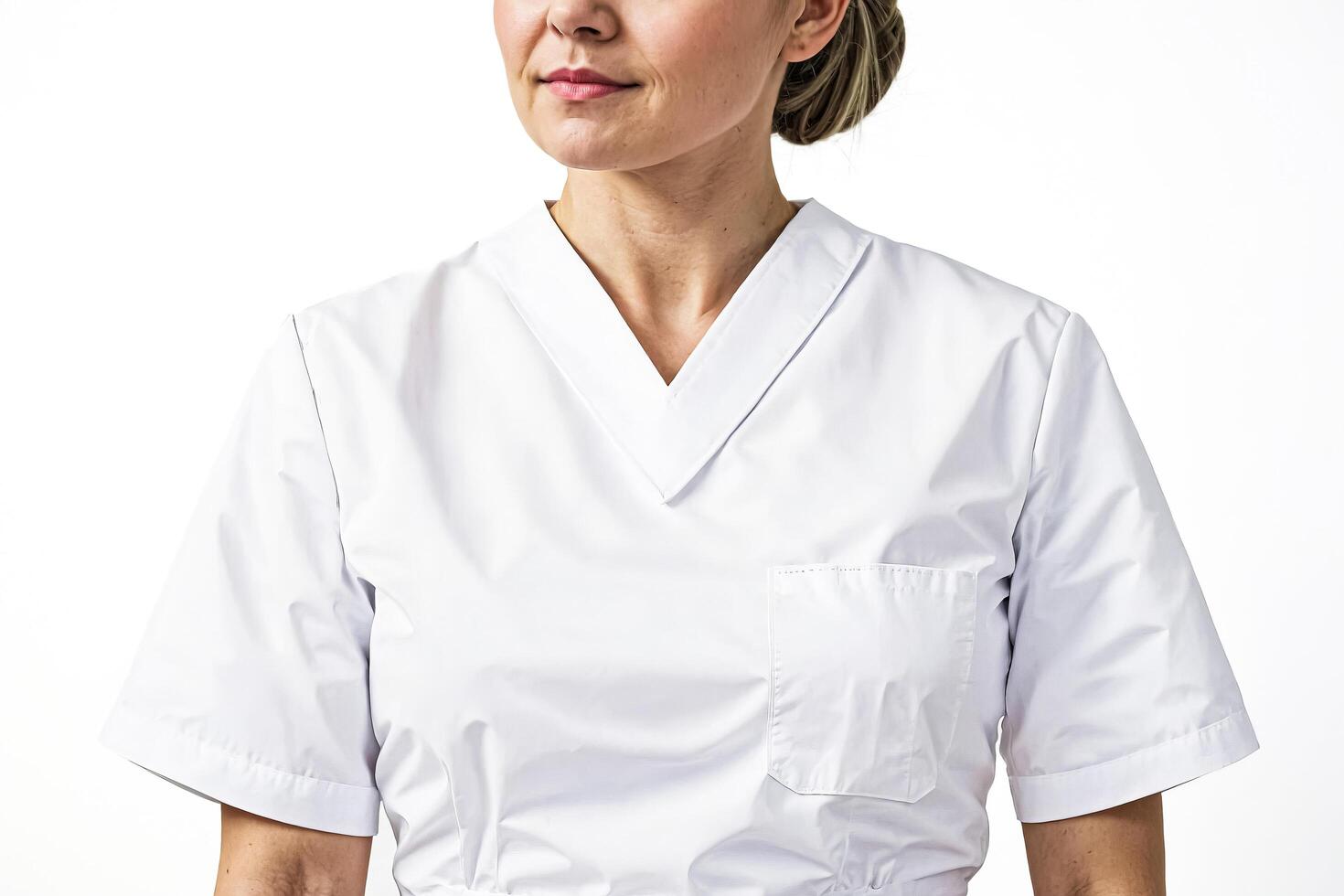 Woman Wearing a White Lab Coat photo