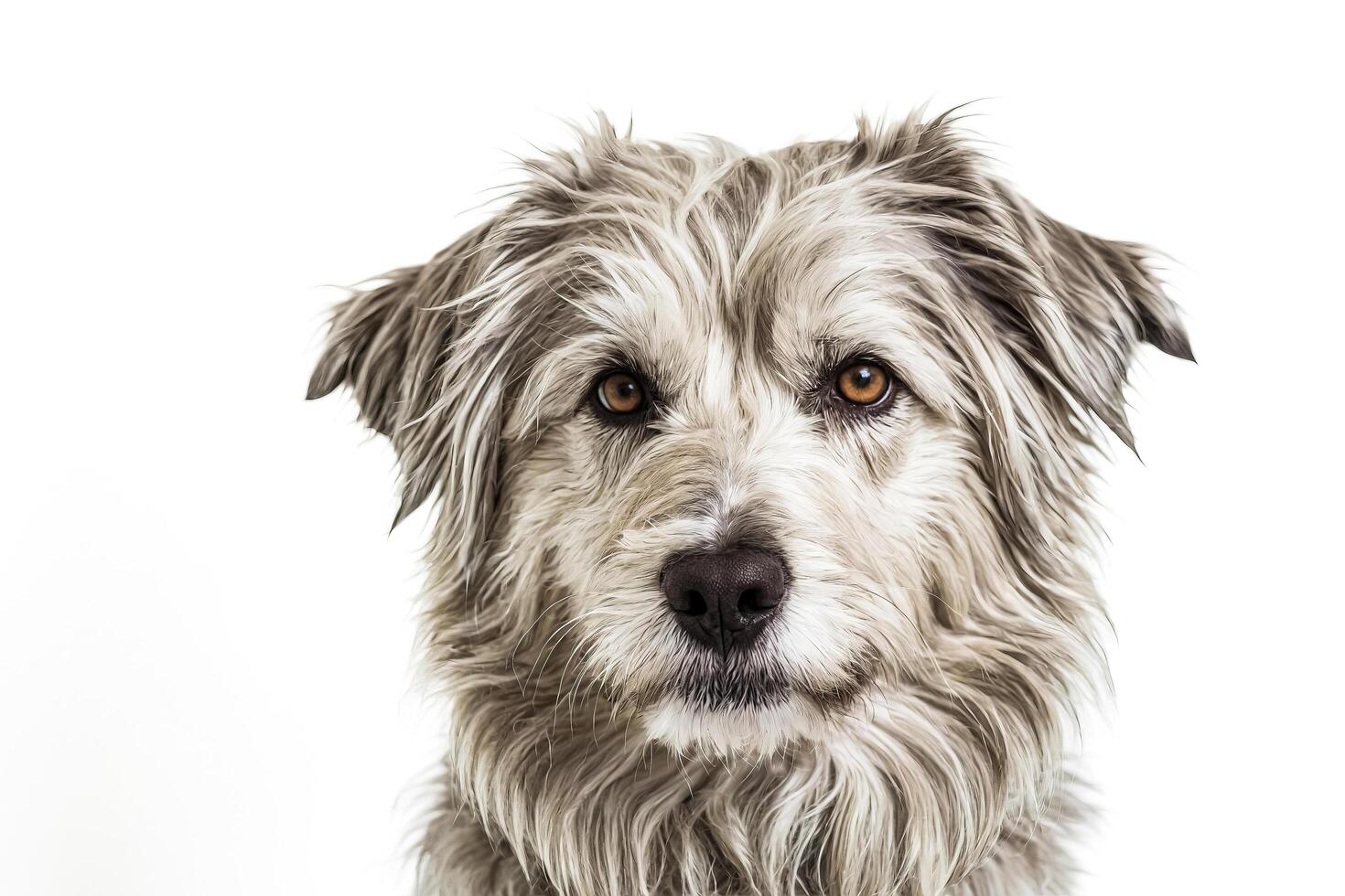 Close Up Portrait of a Dog with Fur photo