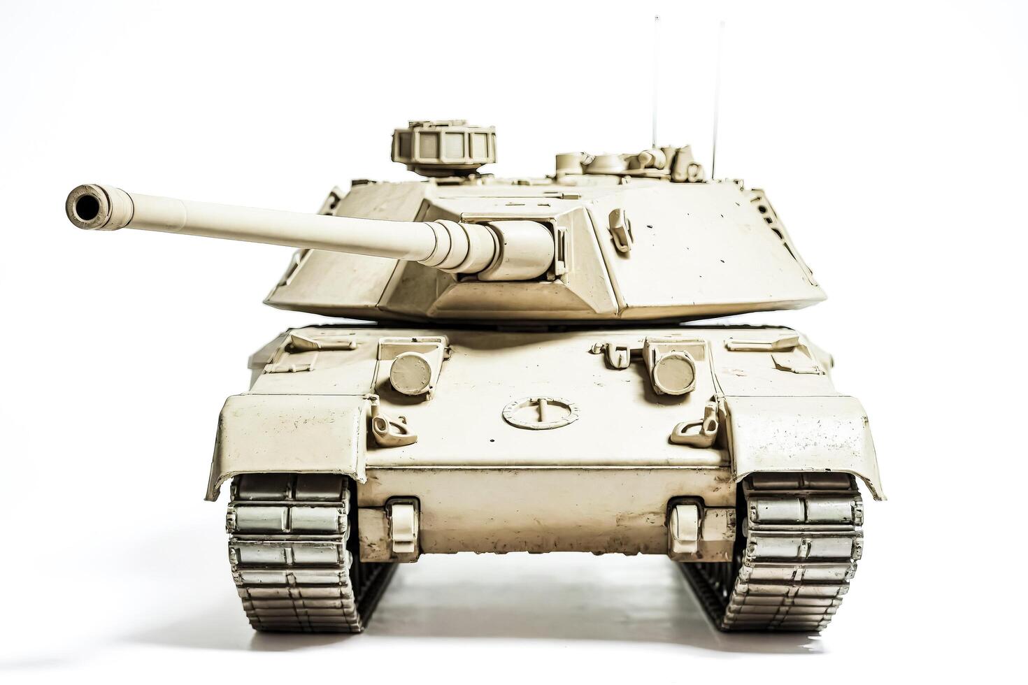 Military Tank Isolated on White Background photo