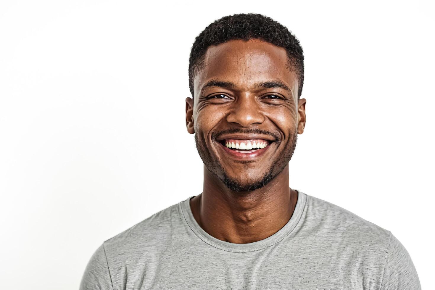 Happy Young Man With White Teeth Smiling photo
