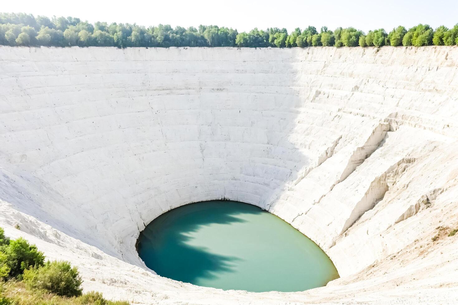 White Cliffs With Teal Lake photo