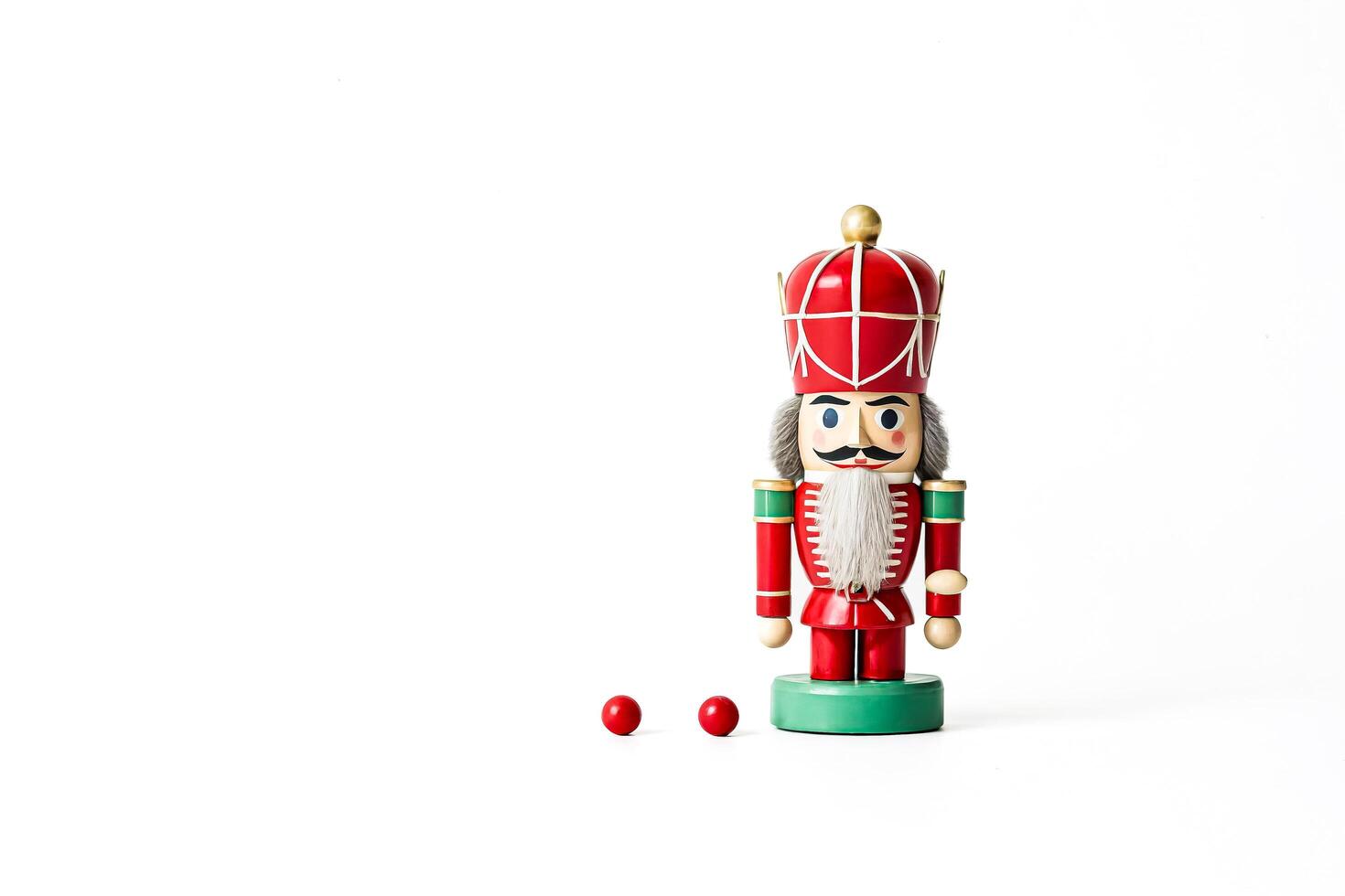 Red Nutcracker With Red Balls photo
