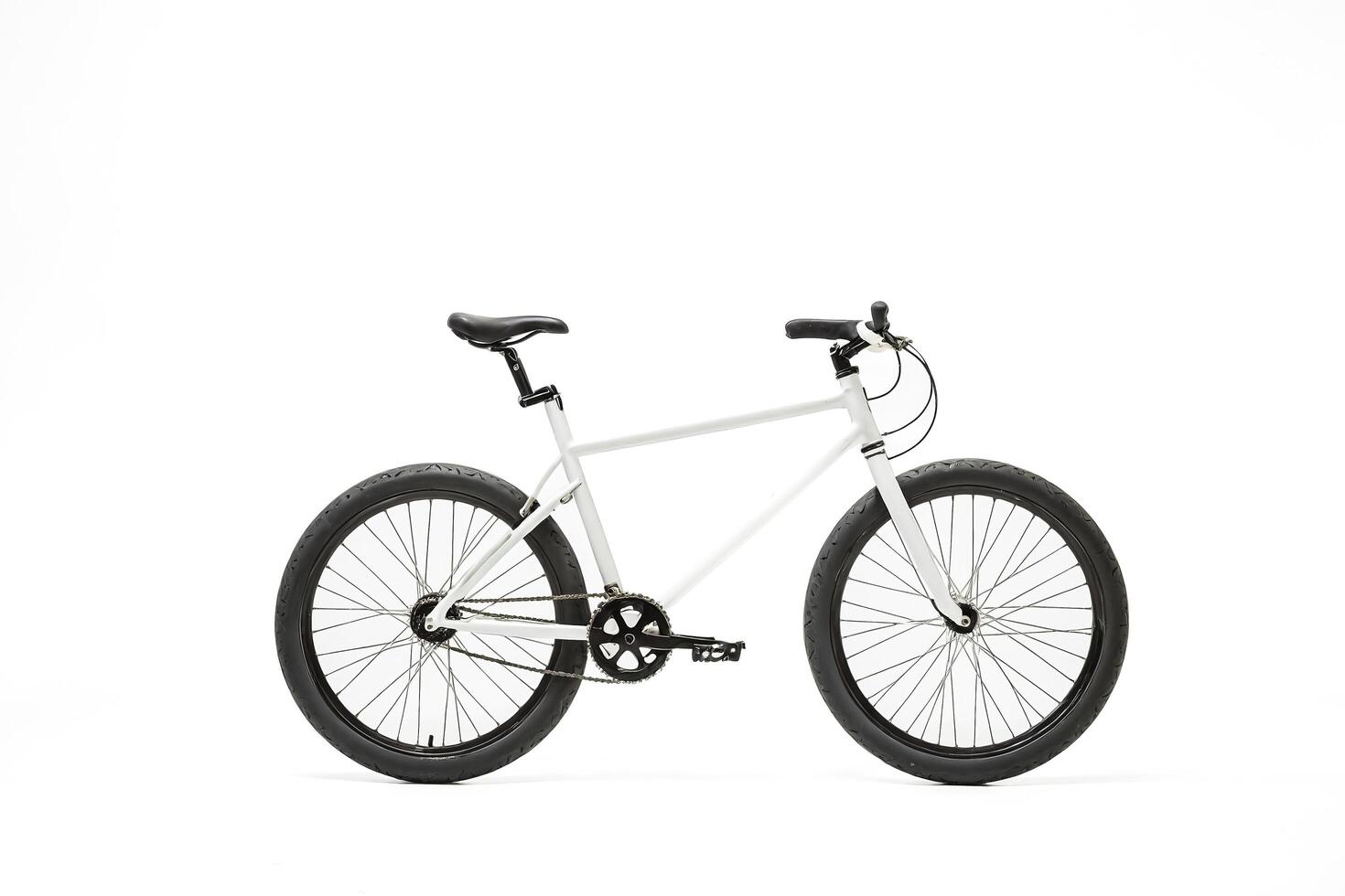 White Bicycle on White Background photo