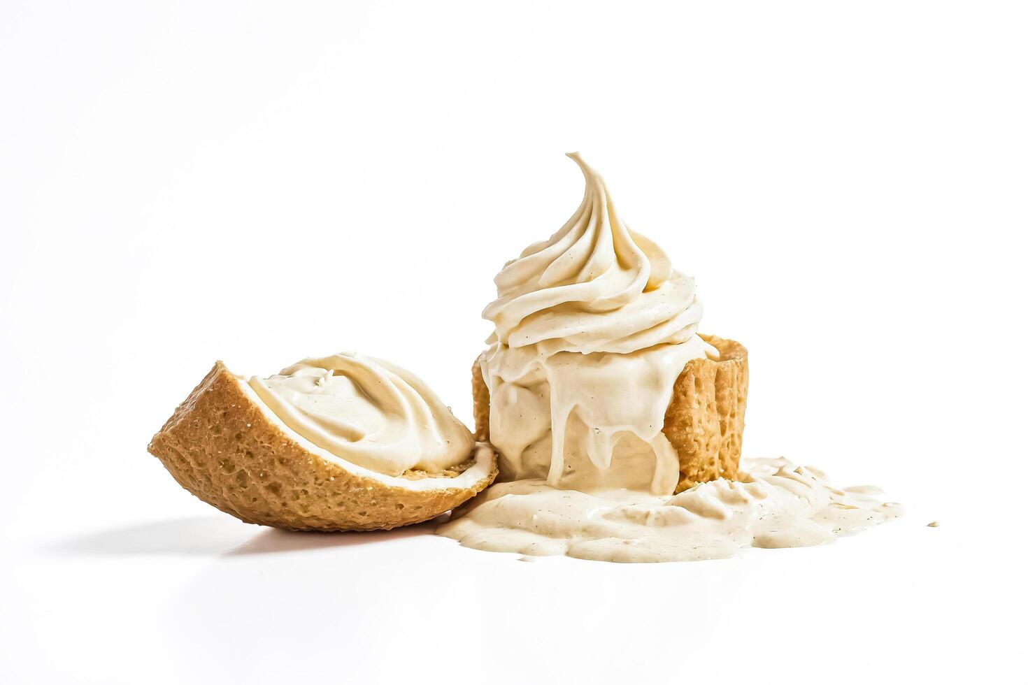 Melted Ice Cream Cone photo
