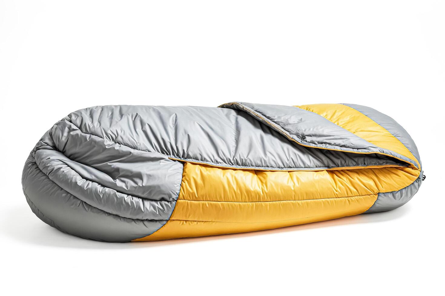 Yellow and Grey Sleeping Bag photo