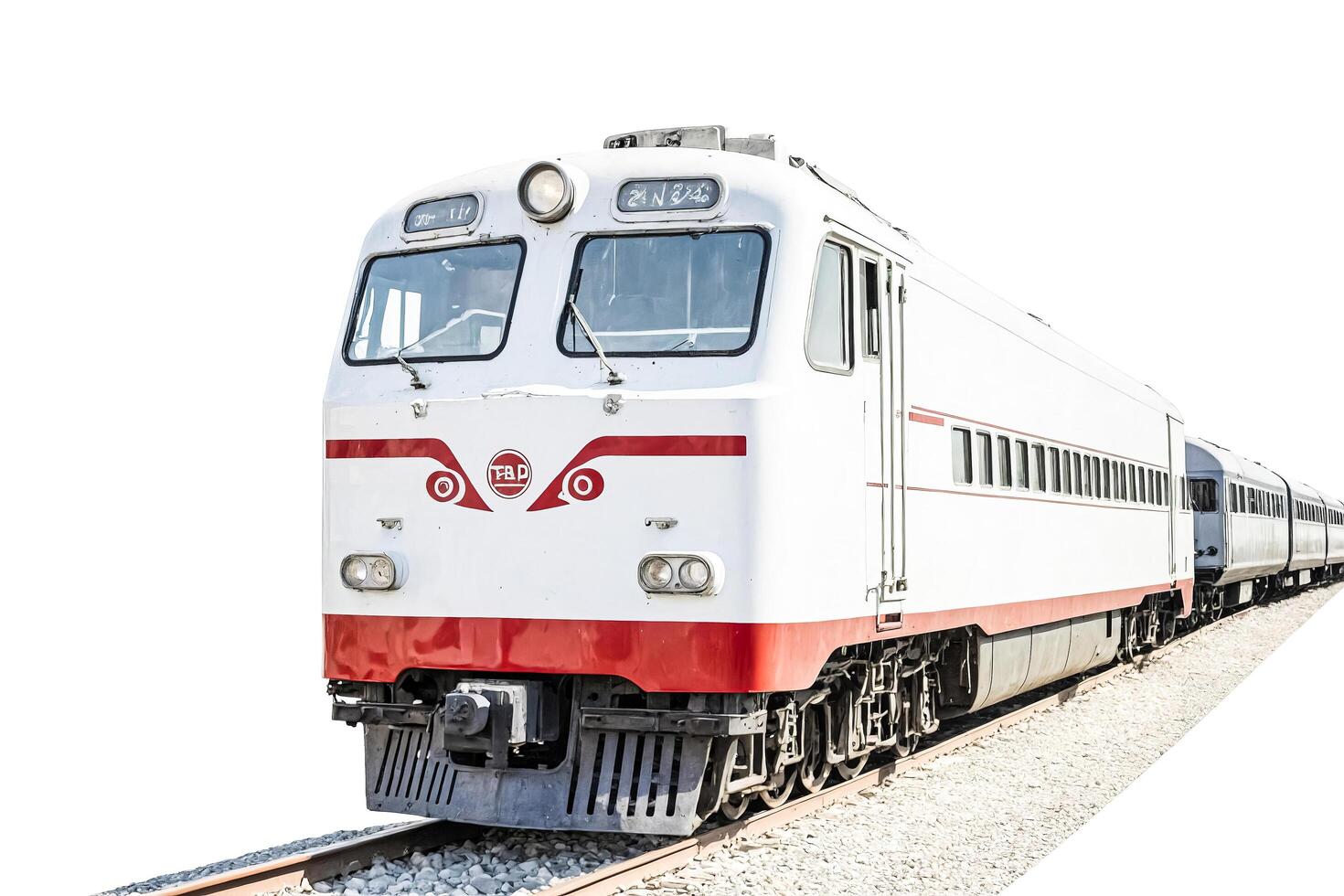 White Passenger Train on Tracks photo