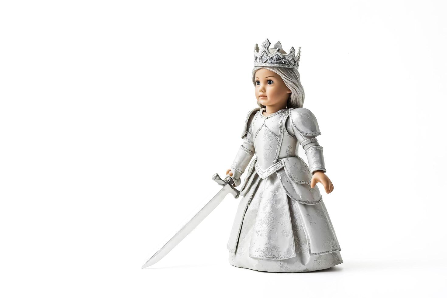 Silver Princess Doll with Sword photo