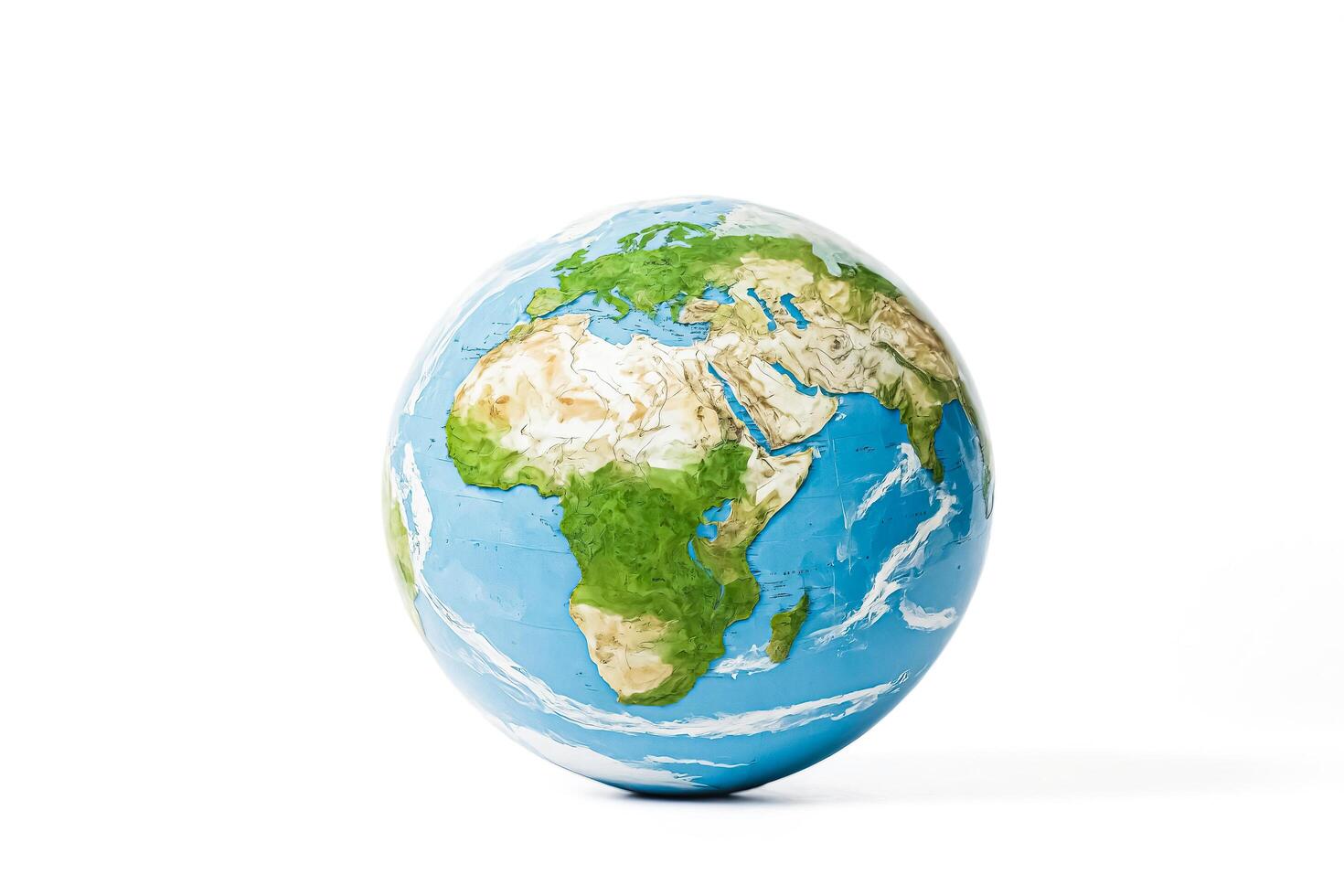 Globe of Earth on a White Background photo