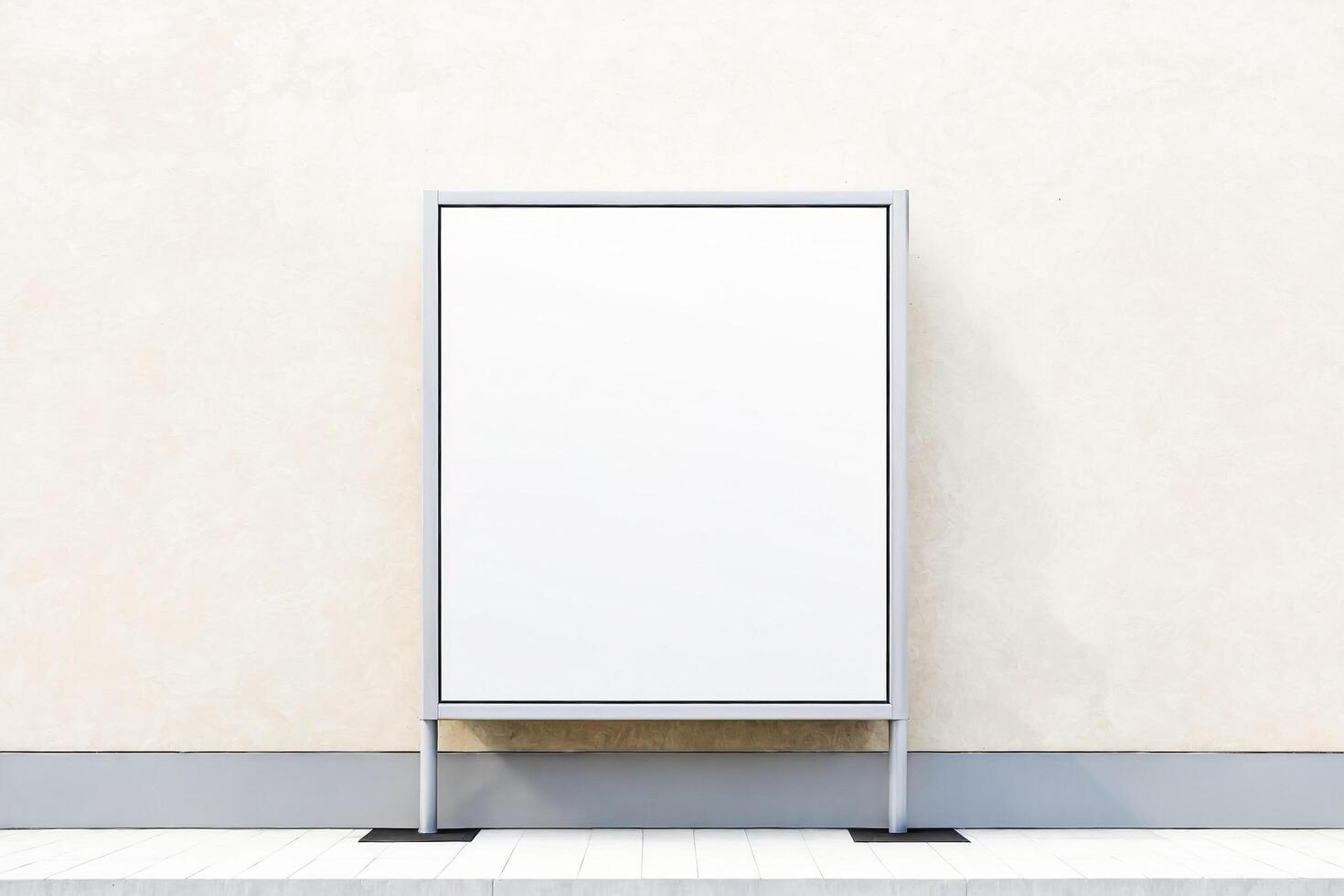 Blank Advertisement Billboard on Wall photo