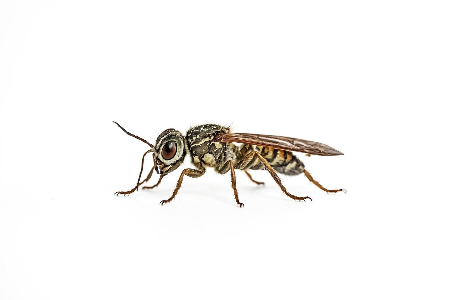 Wasp Isolated on White Background photo