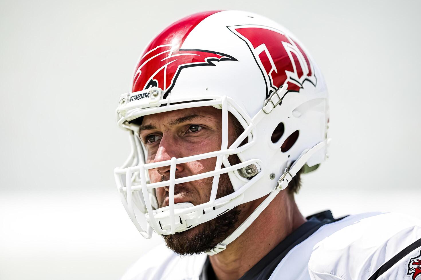 Football Player in Helmet photo