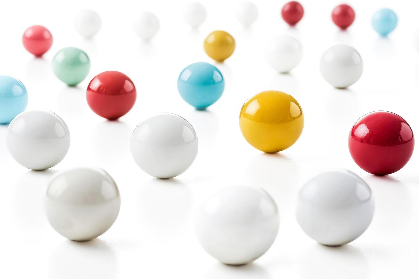Colorful Balls on White Background photo