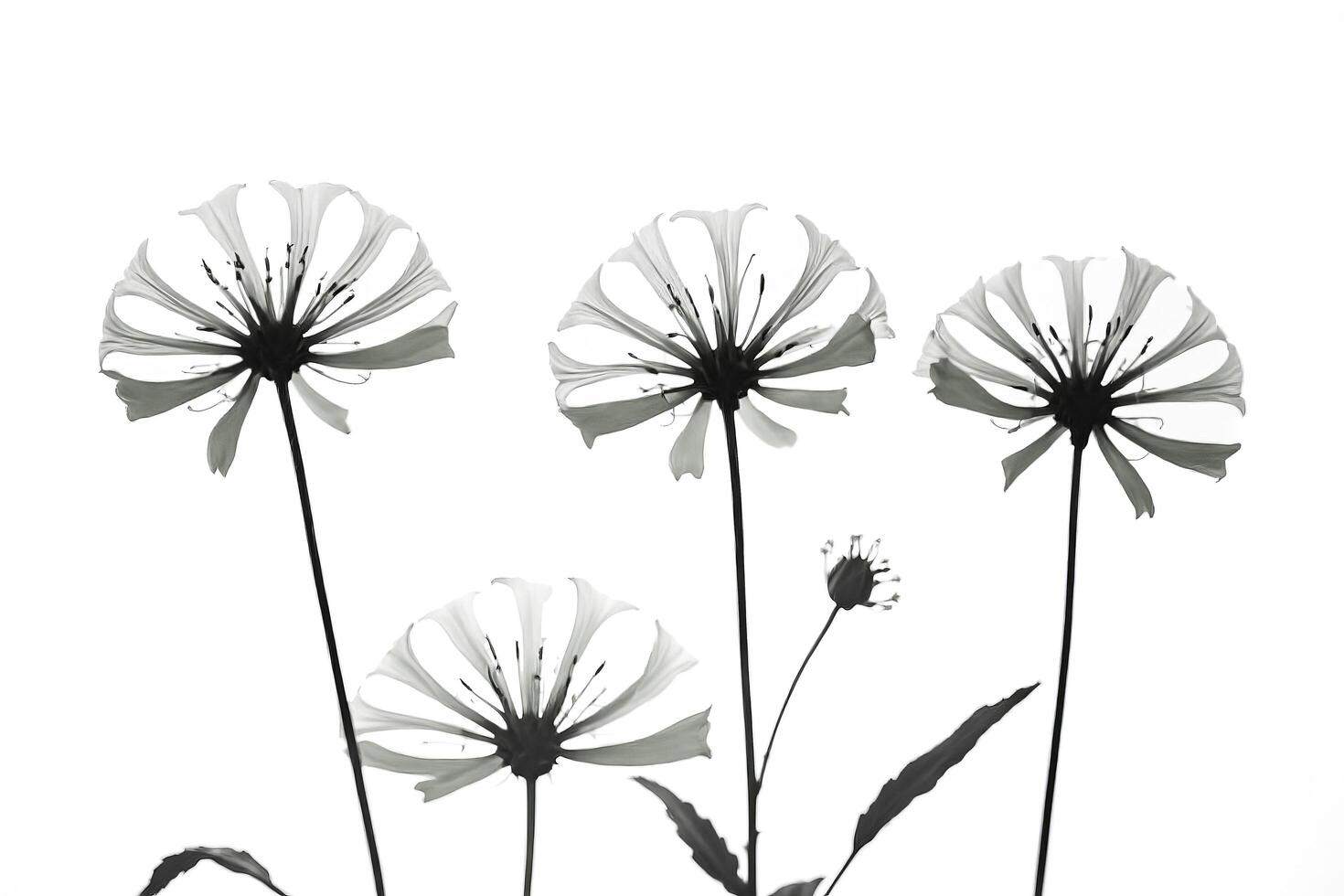 Silhouettes of Flowers photo