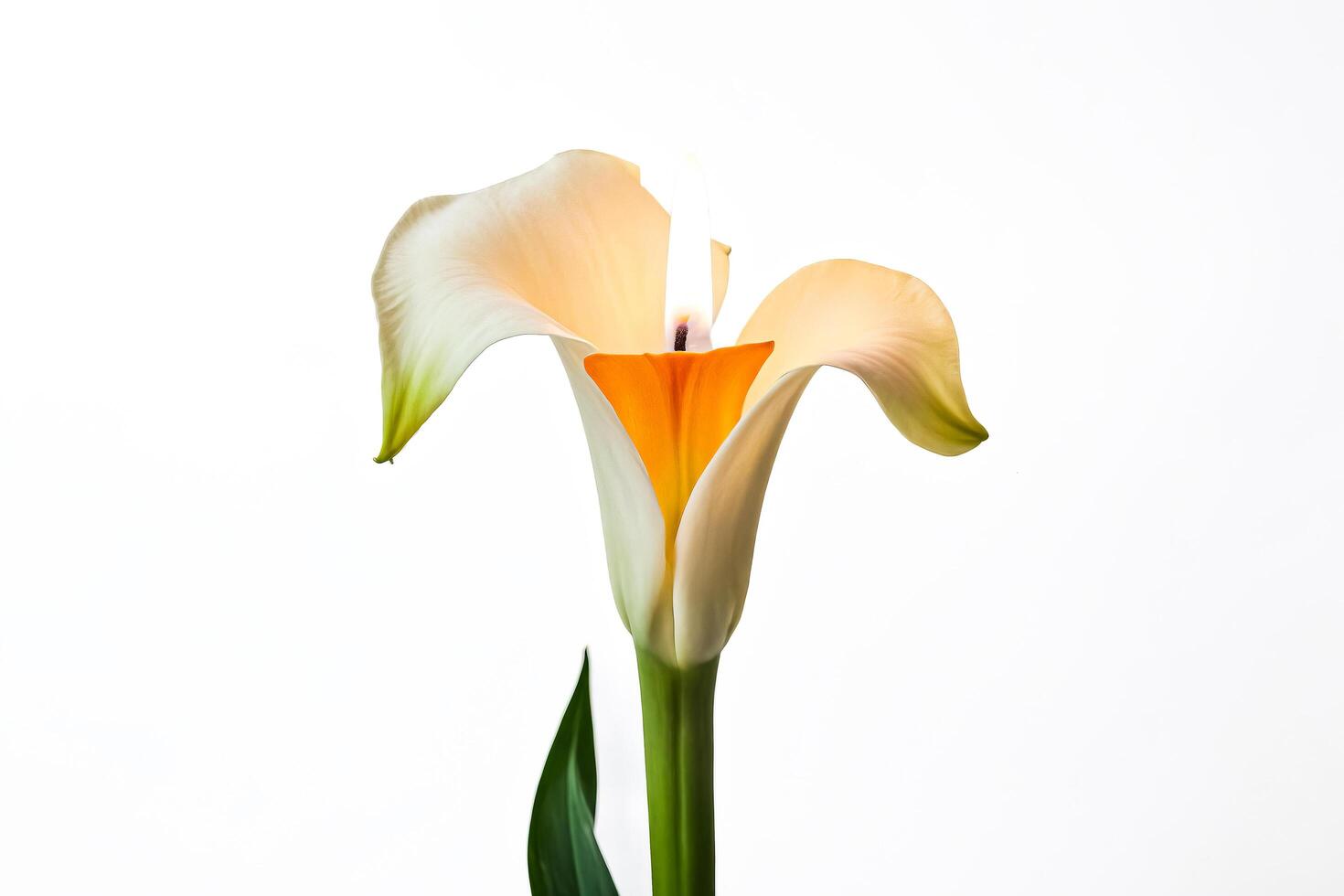 Calla Lily With a Candle Flame photo