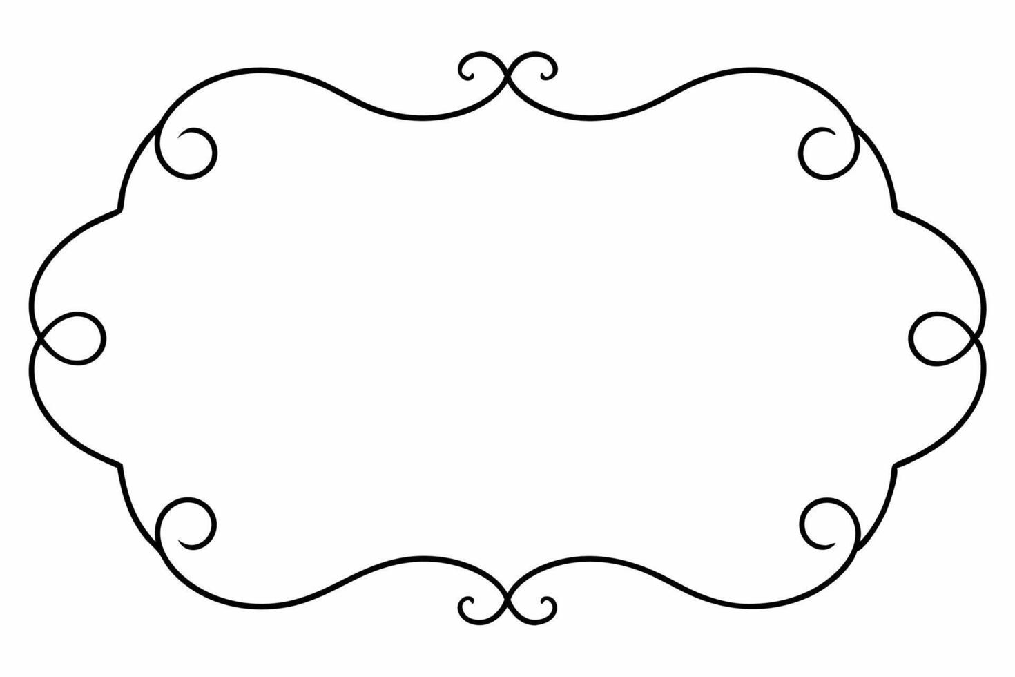 Elegant Frame Design with White Background, Illustration, Cartoons, Clipart, Line Art, Elegant frame design with white background, perfect for illustrations, cartoons, clipart, and line art vector