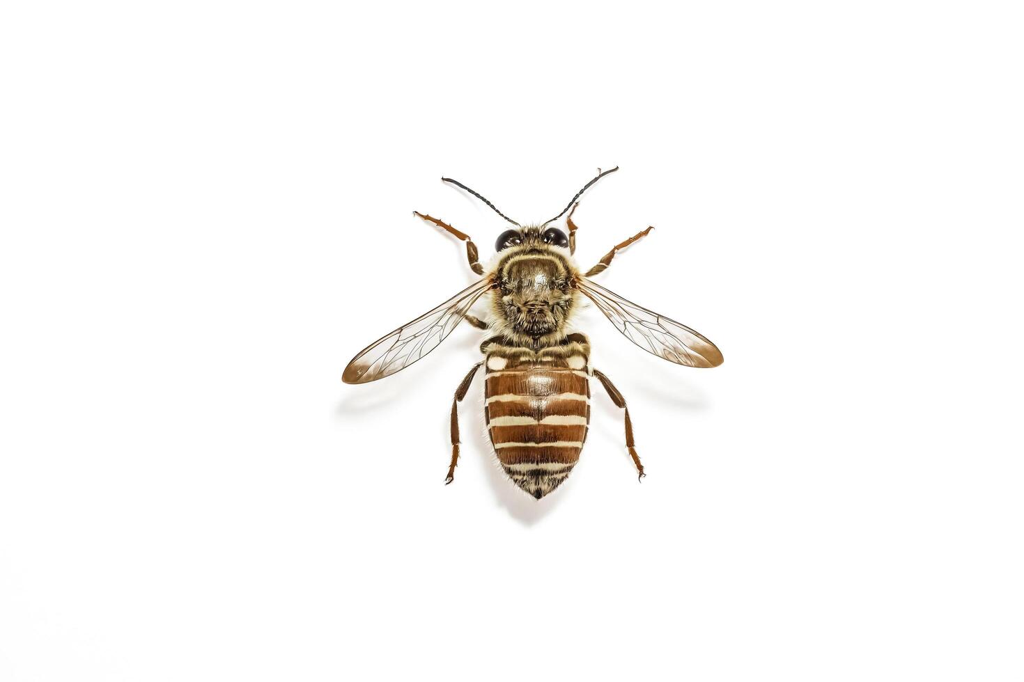 Honeybee Isolated on White Background photo