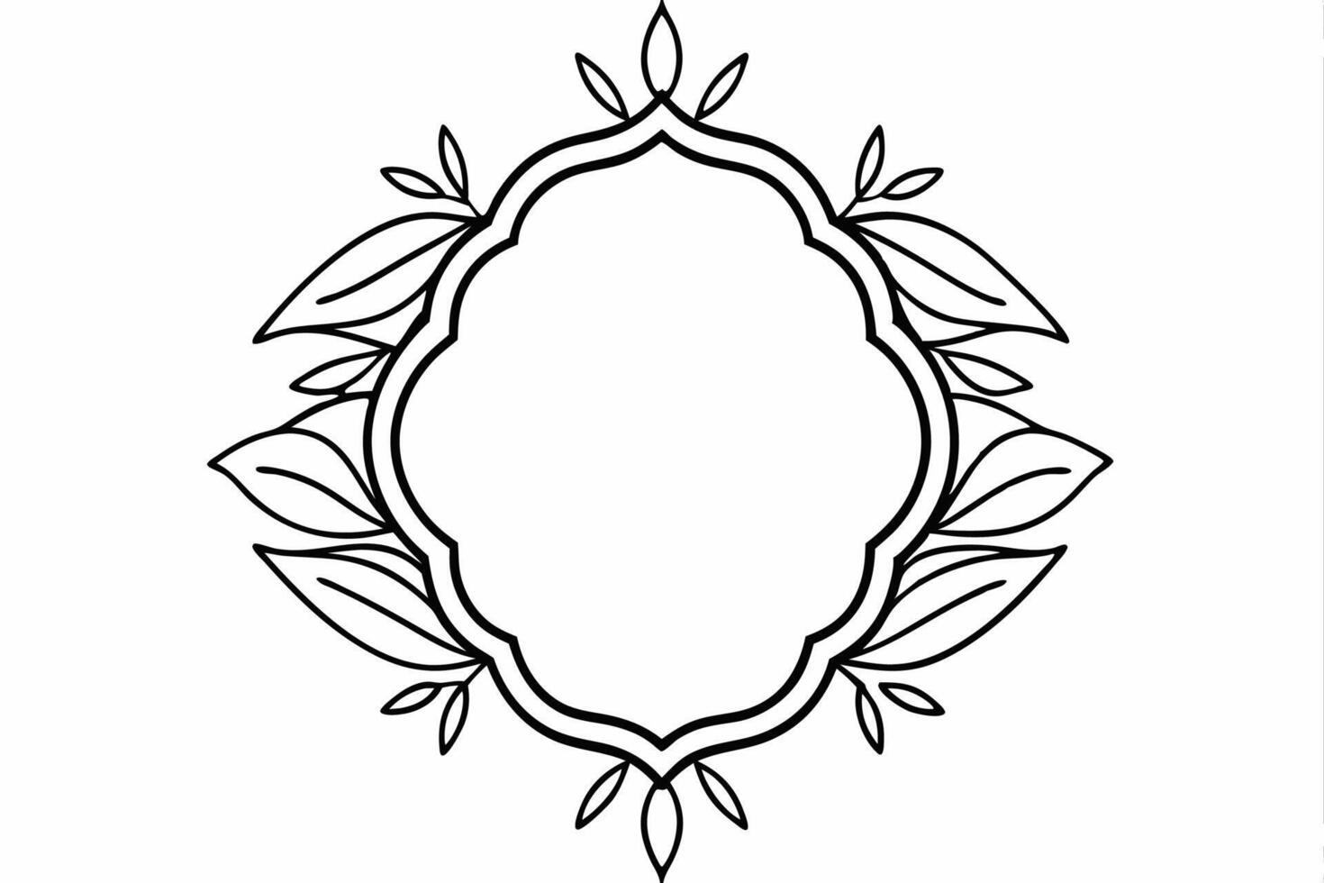 Elegant Frame Design with White Background, Illustration, Cartoons, Clipart, Line Art, Elegant frame design with white background, perfect for illustrations, cartoons, clipart, and line art vector