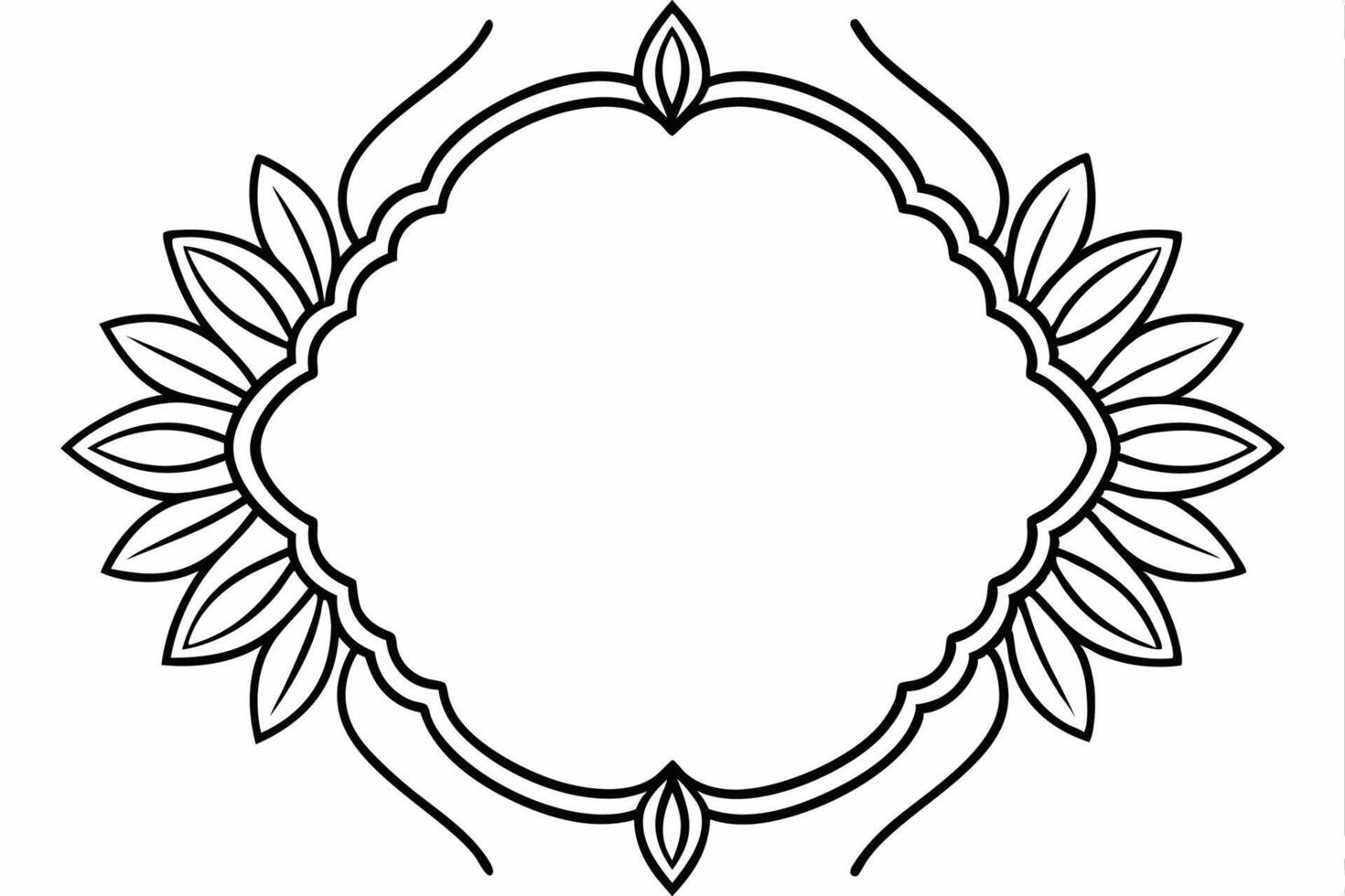 Elegant Frame Design with White Background, Illustration, Cartoons, Clipart, Line Art, Elegant frame design with white background, perfect for illustrations, cartoons, clipart, and line art vector