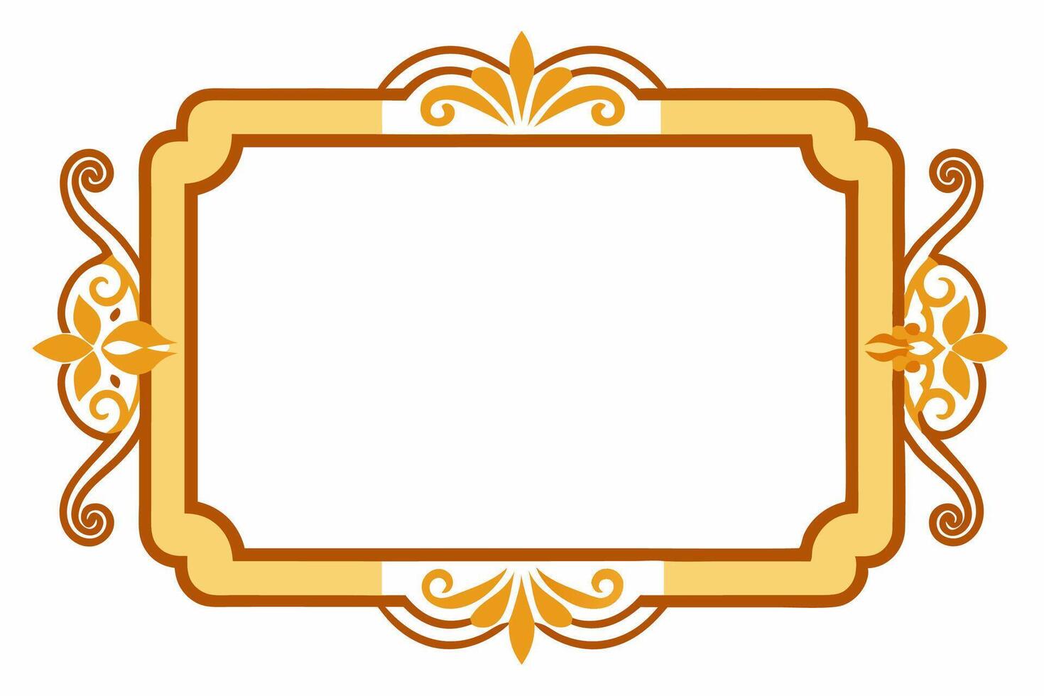 Elegant Frame Design with White Background, Illustration, Cartoons, Clipart, Line Art, Elegant frame design with white background, perfect for illustrations, cartoons, clipart, and line art vector