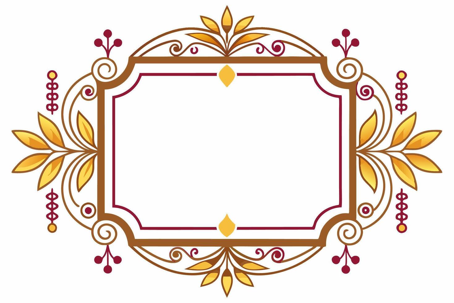 Elegant Frame Design with White Background, Illustration, Cartoons, Clipart, Line Art, Elegant frame design with white background, perfect for illustrations, cartoons, clipart, and line art vector