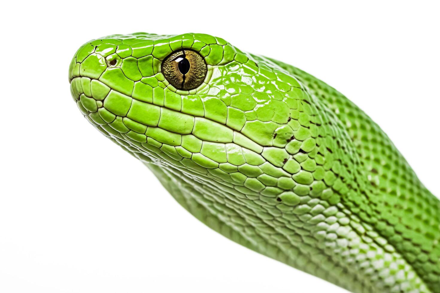 Green Tree Python Close Up photo