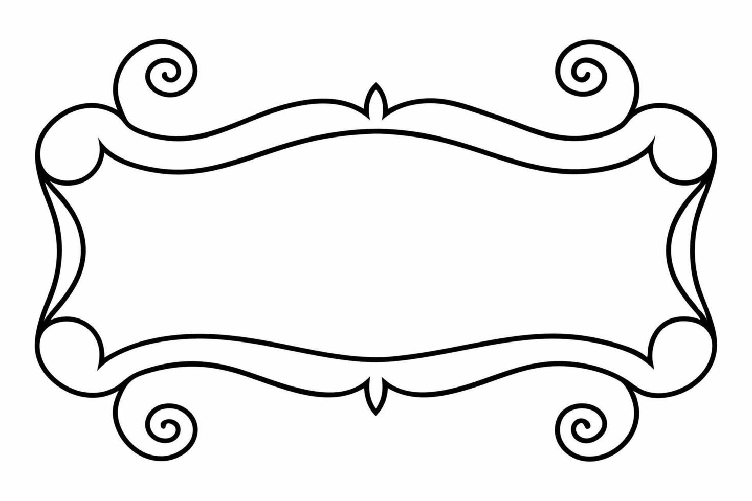 Elegant Frame Design with White Background, Illustration, Cartoons, Clipart, Line Art, Elegant frame design with white background, perfect for illustrations, cartoons, clipart, and line art vector