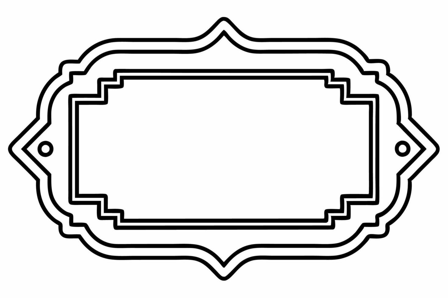 Elegant Frame Design with White Background, Illustration, Cartoons, Clipart, Line Art, Elegant frame design with white background, perfect for illustrations, cartoons, clipart, and line art vector