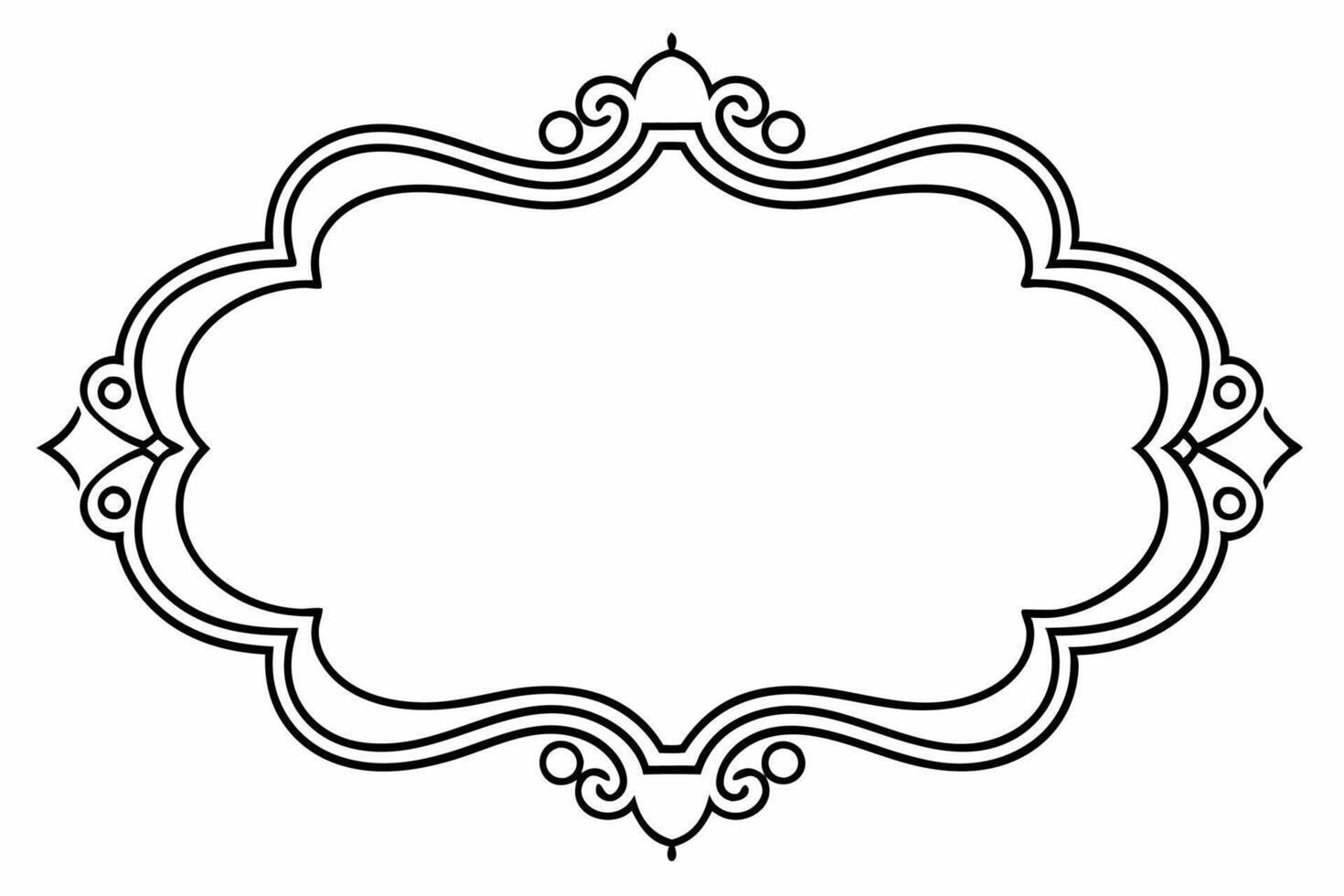 Elegant Frame Design with White Background, Illustration, Cartoons, Clipart, Line Art, Elegant frame design with white background, perfect for illustrations, cartoons, clipart, and line art vector