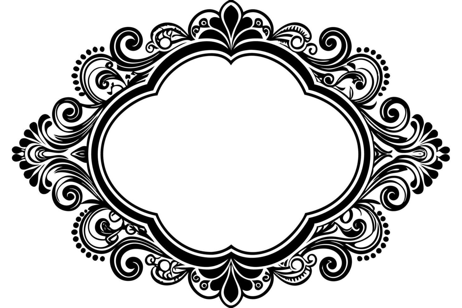Elegant Frame Design with White Background, Illustration, Cartoons, Clipart, Line Art, Elegant frame design with white background, perfect for illustrations, cartoons, clipart, and line art vector