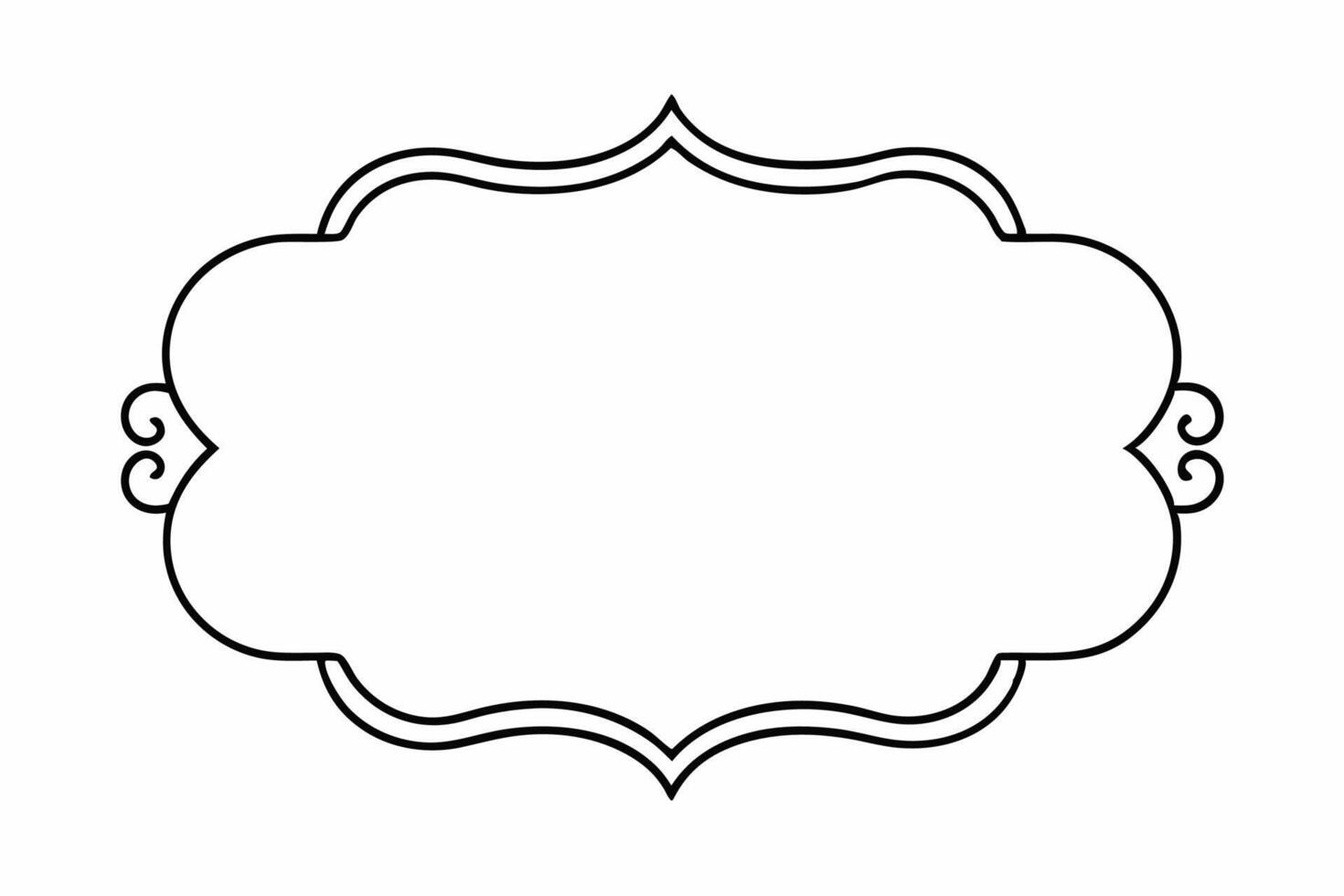 Elegant Frame Design with White Background, Illustration, Cartoons, Clipart, Line Art, Elegant frame design with white background, perfect for illustrations, cartoons, clipart, and line art vector