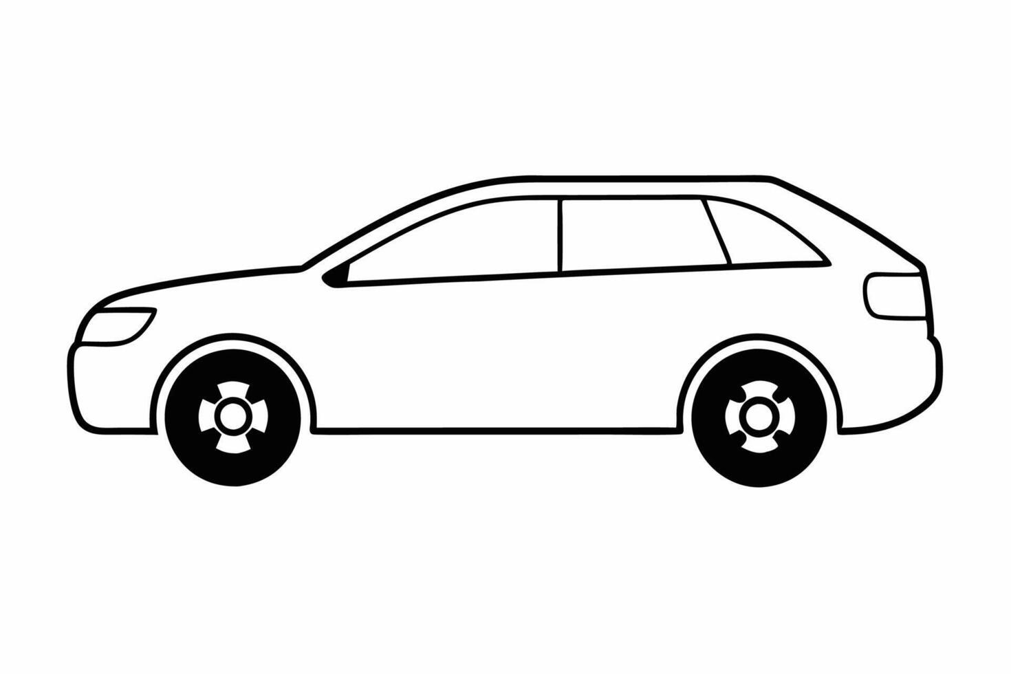 Acura MDX Car Illustration Cartoons, Clipart, Line Art Design, Acura MDX car illustration with white background cartoons, clipart, line art design vector