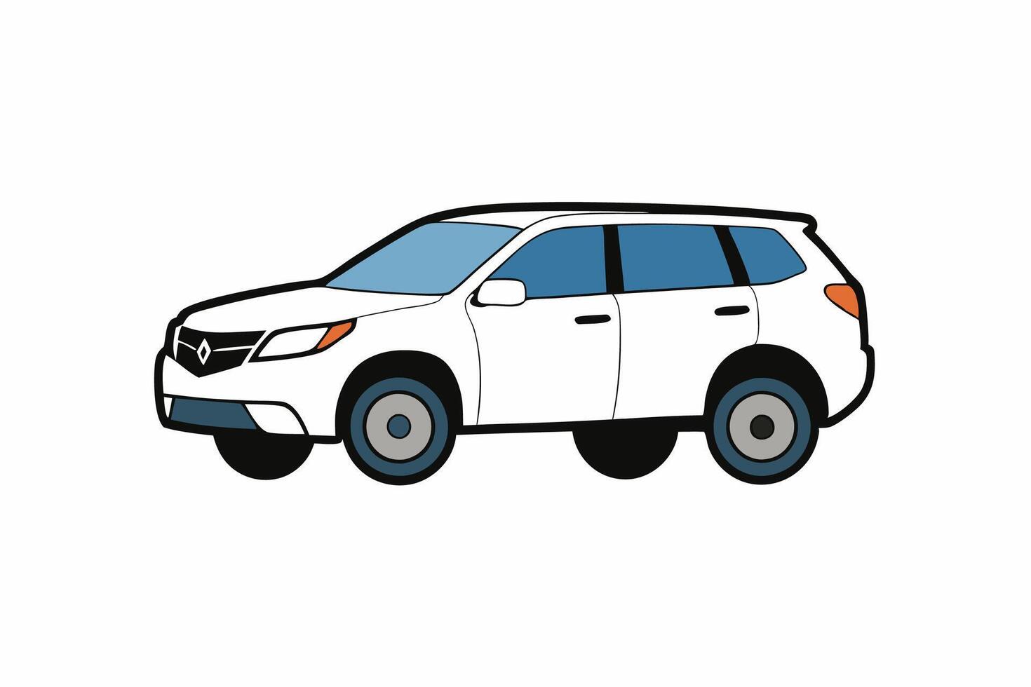 Acura MDX Car Illustration Cartoons, Clipart, Line Art Design, Acura MDX car illustration with white background cartoons, clipart, line art design vector