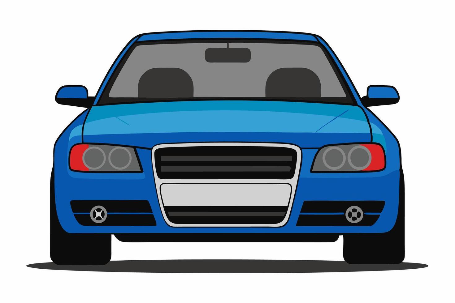 Audi A4 Car Illustration Cartoons, Clipart, Line Art Design on White Background, Audi A4 Car illustration clean, detailed, and versatile design for various uses. vector