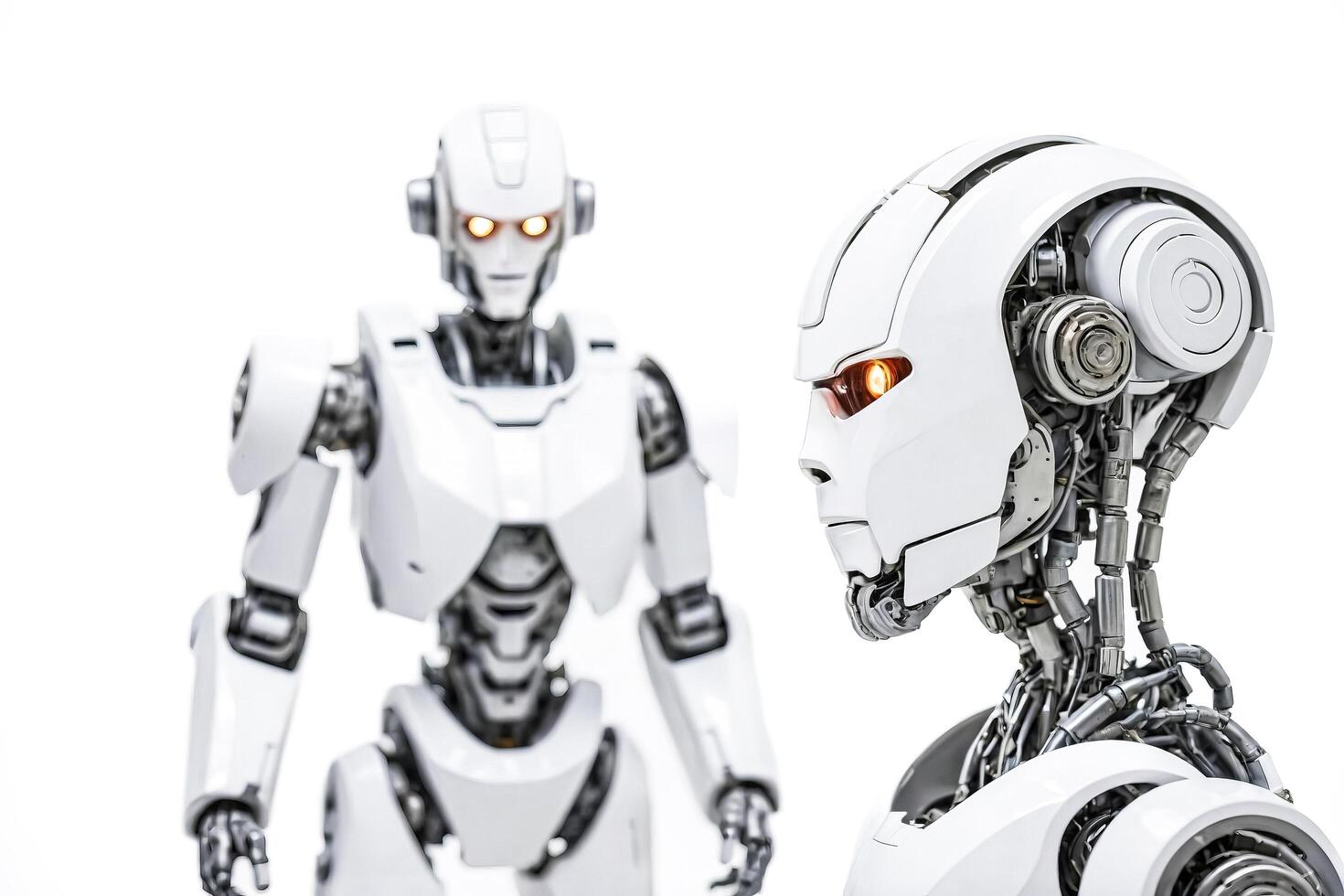 Futuristic Robots in White photo