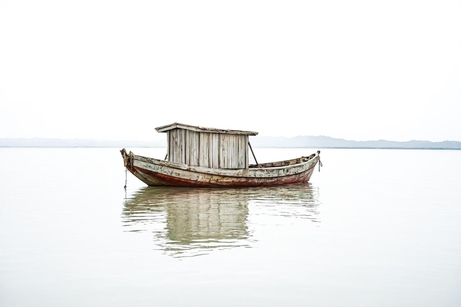 Solitary Boat in Calm Waters photo