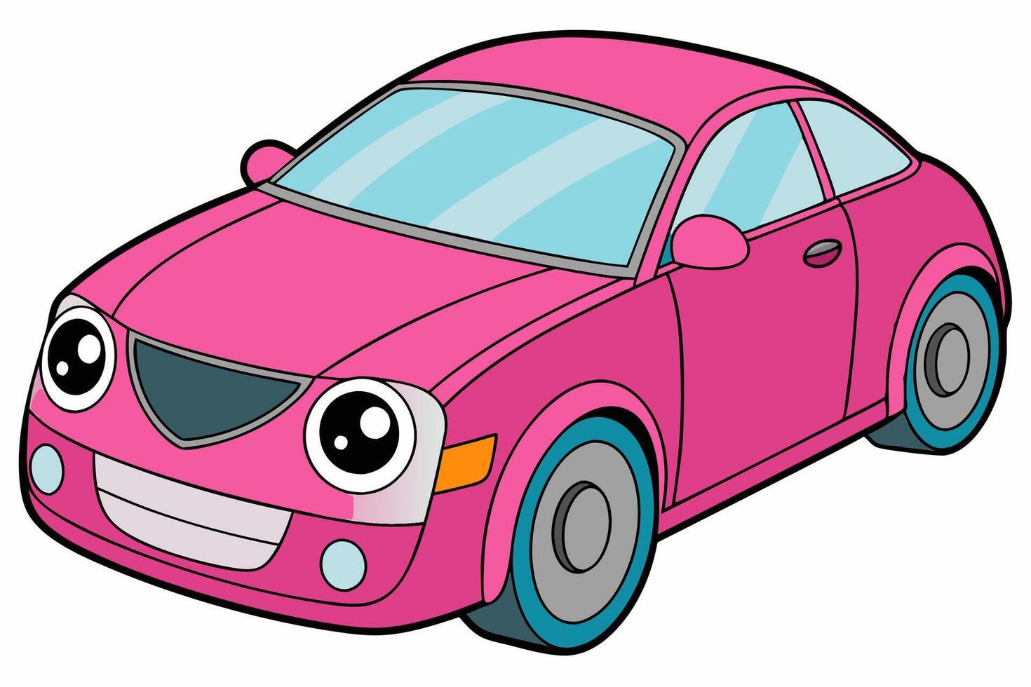 Audi A4 Car Illustration Cartoons, Clipart, Line Art Design on White Background, Audi A4 Car illustration clean, detailed, and versatile design for various uses. vector