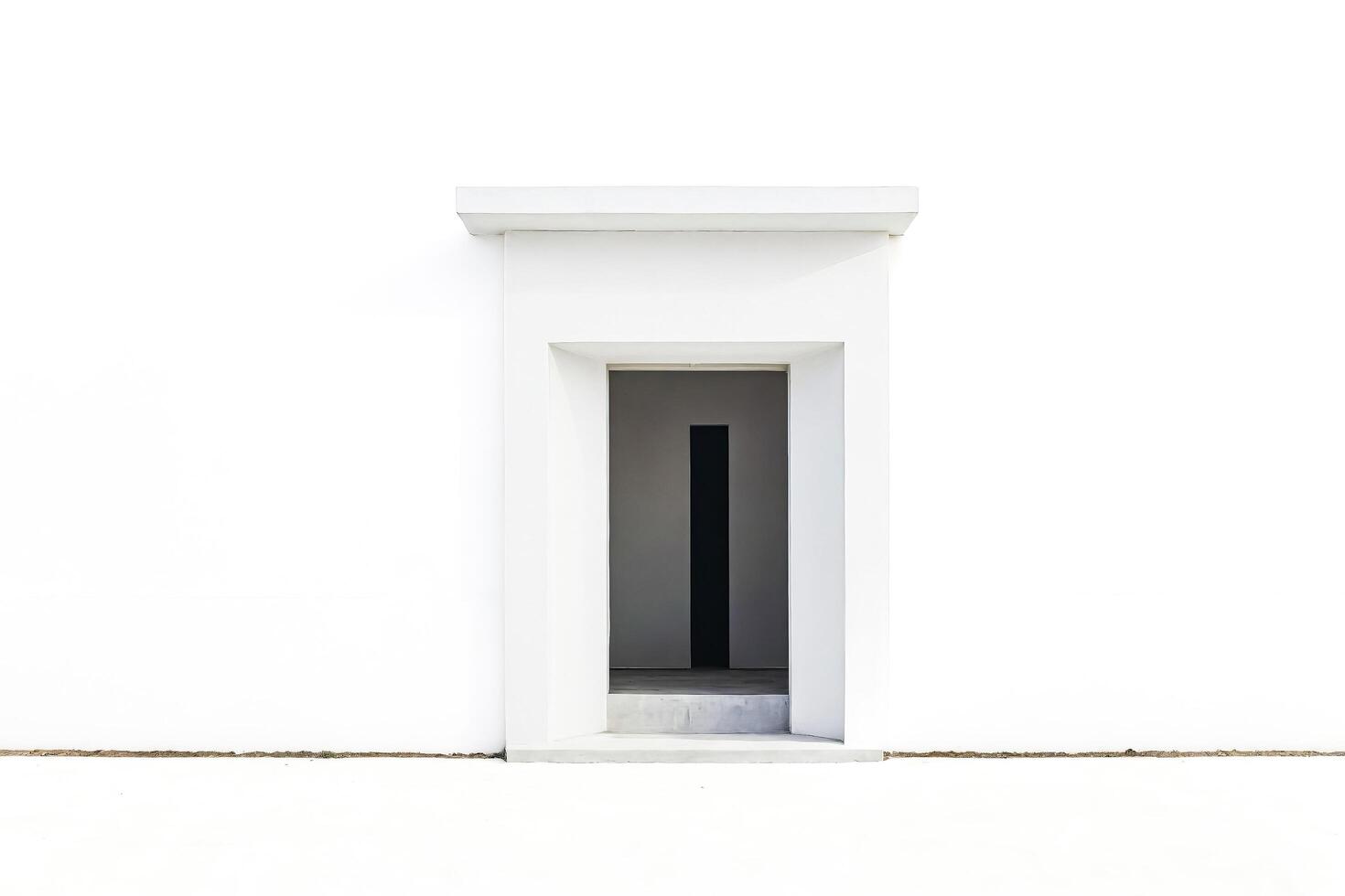 Minimalist Doorway with White Walls photo