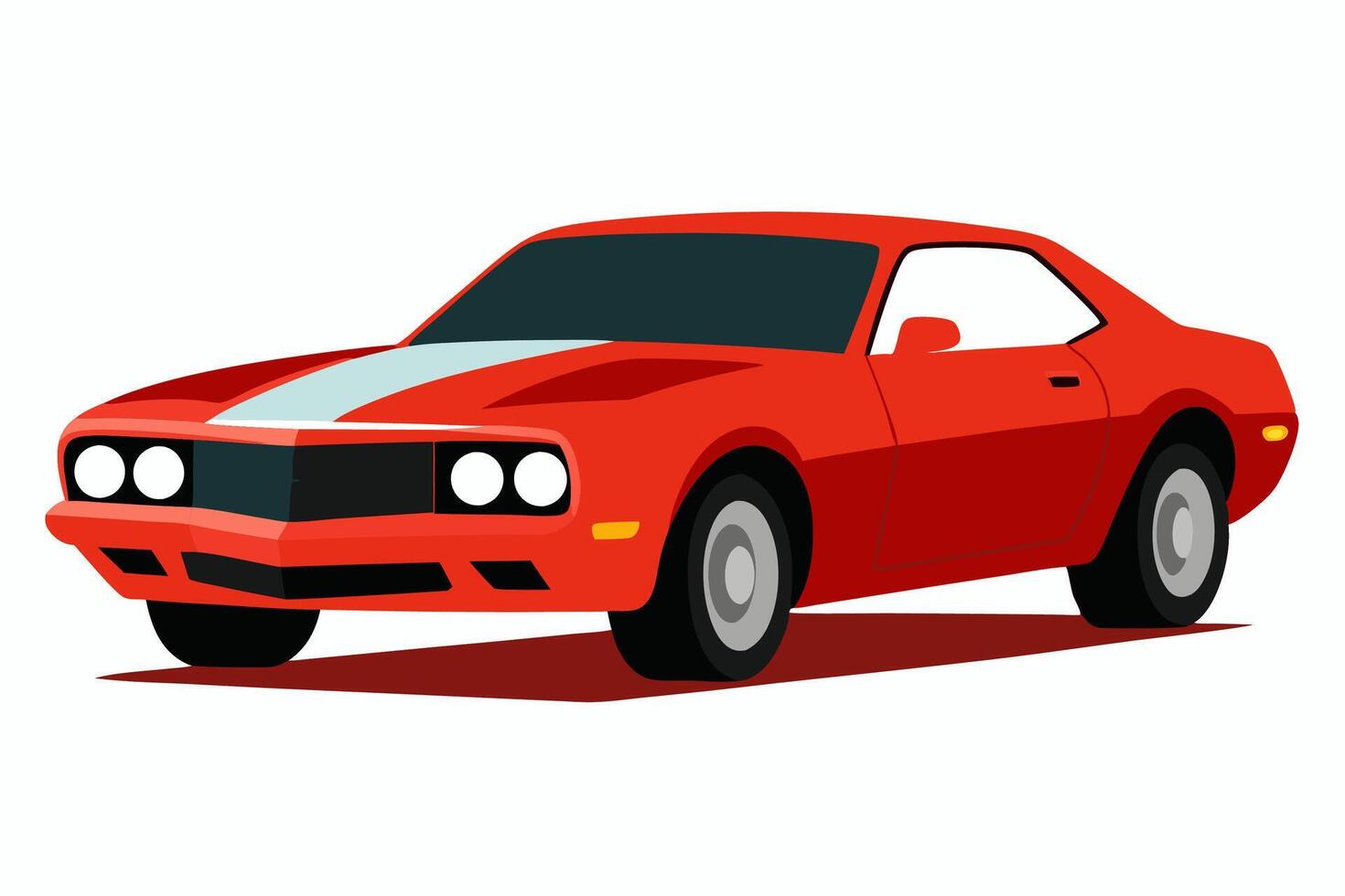 Chevrolet Camaro Car Illustration with White Background Cartoon, Clipart, and Line Art Design, Chevrolet Camaro car illustration on a white background - cartoon, clipart, and line art design vector